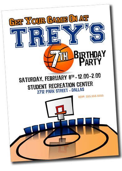 Basketball Sports Birthday Party Invitation Printable By Khudd 1000