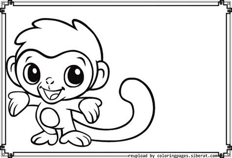 Gambar Cute Monkey Coloring Pages Download Print Free Printable Di