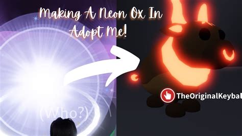 Making A Neon Ox In Adopt Me Roblox Adopt Me Youtube