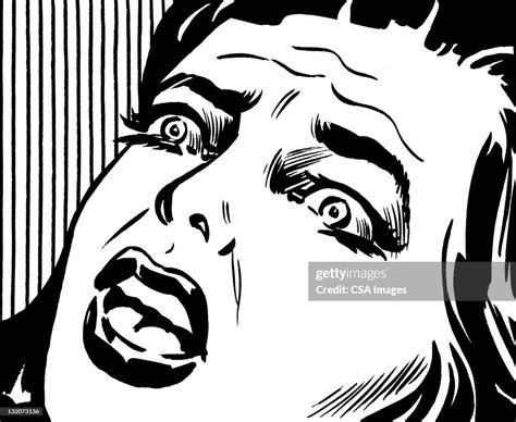 close up of screaming woman high res vector graphic getty images