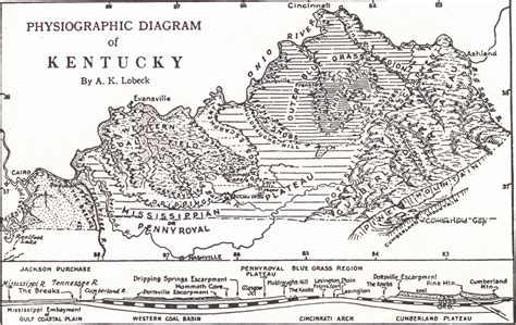 Kentucky Physical Map And Kentucky Topographic Map