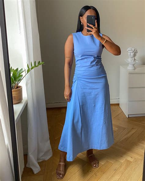 Trust Me—your Wardrobe Needs This Cos Gathered Midi Dress Who What Wear Uk