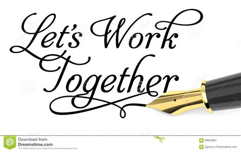 Let S Work Together Stock Illustration Illustration Of People 99845891