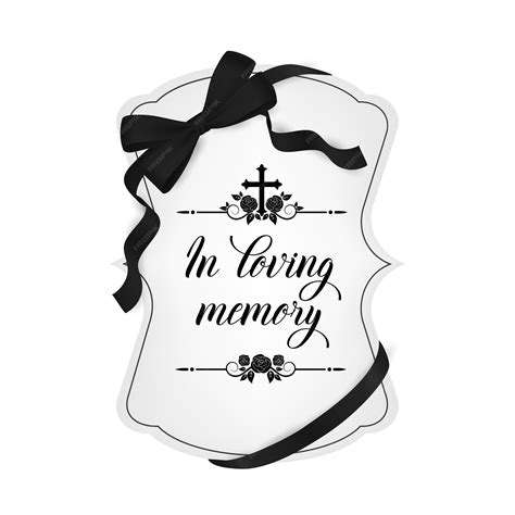 Premium Vector | Funeral card, vector vintage condolence typography