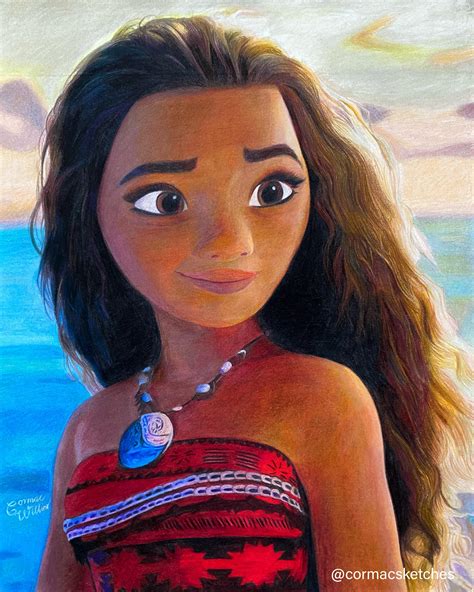 Airhumor My 45 Hour Pencil Drawing Of Moana