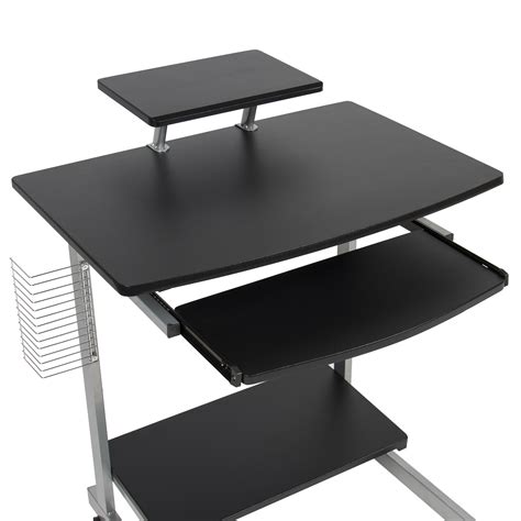 Switch the desk by hand and lock it with the handle from a sitting or standing position. BCP Portable Workstation Computer Desk Cart | eBay