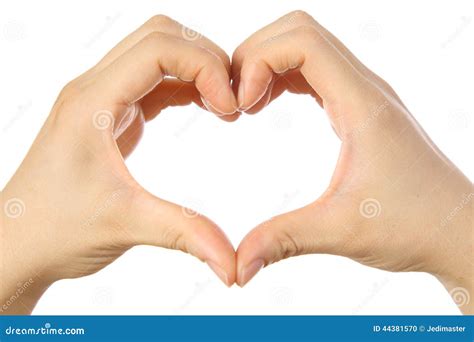 Heart Shaped Hands Signã€€ Stock Photo Image Of Forming 44381570