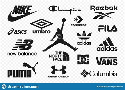 Top Clothing Brands Logos Set Of Most Popular Logo NIKE Adidas