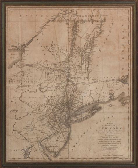 Lot Important Revolutionary War Era Map Of New York And New Jersey