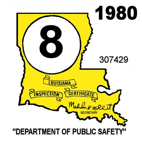 1980 Louisiana Inspection Sticker 2000 Bob Hoyts