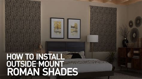 Inside mount versus outside mount roller shades. How to Install Outside Mount Fabric Roman Shades - YouTube