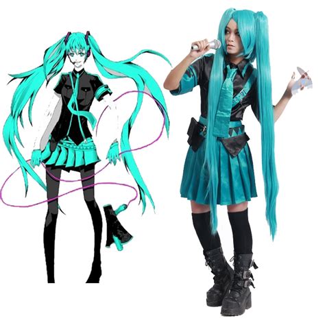 Vocaloid Hatsune Miku Cosplay Costume For Halloween Carnival Party