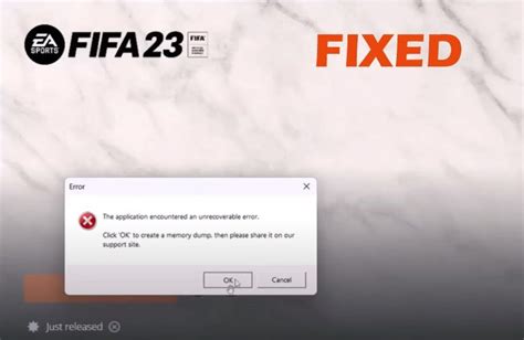 How To Fix Fifa Error The Application Encountered An Unrecoverable Error In