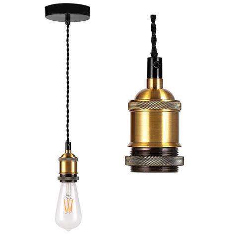 Flush mount ceiling lights are the perfect way to light up your kitchen, living room, bed room, or hallway. COZZY Vintage Ceiling Pendant Light Fitting, Brown Twisted ...