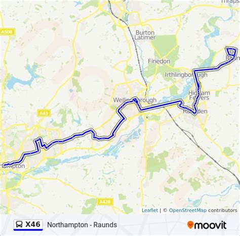 X46 Route Schedules Stops And Maps Northampton