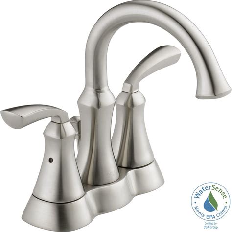 It is a waterfall faucet that will fit on top of a concrete or solid stone basin to underline its solidity. Delta Rila 4 in. Centerset 2-Handle Bathroom Faucet in ...