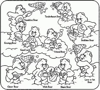 Coloring Care Bear Pages Printable Children Childrens