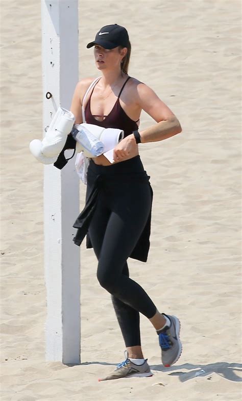 Maria Sharapova Workout At A Beach In Los Angeles 08192020 Hawtcelebs