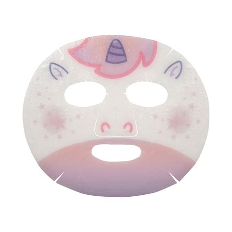 Glow Up Skin Animated Unicorn Face Mask Shimmery Rainbow Pearl