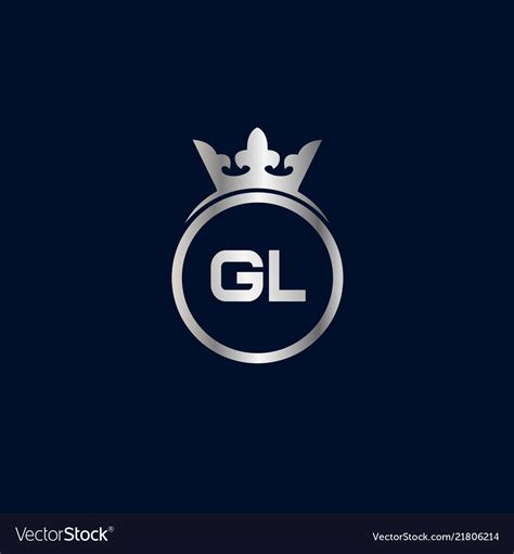 Initial Letter Gl Logo Template Design Royalty Free Vector