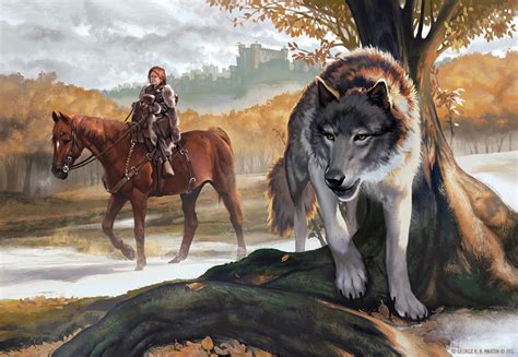 A guide to the stark family direwolves. Illustration Portfolio