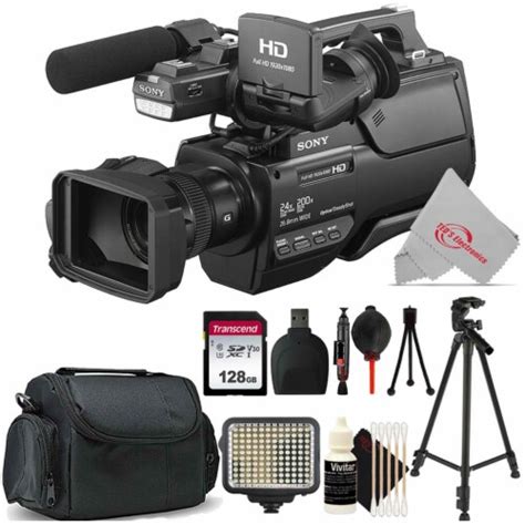 sony hxr mc2500e shoulder mount avchd camcorder pal with essential accessory kit 1 kroger