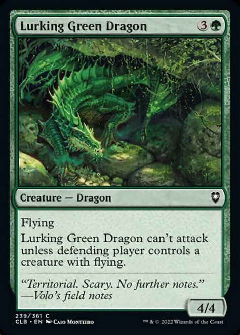 Lurking Green Dragon Mtg Rocks