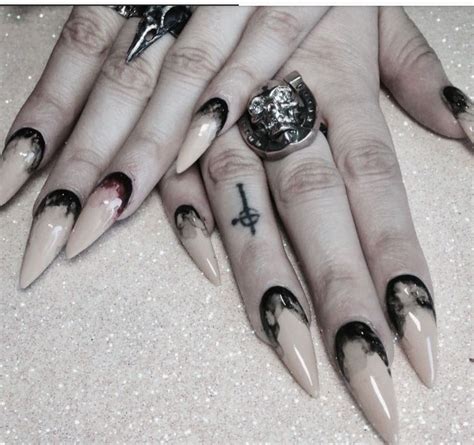 Pin By Mirsagatova Maryam On Goth Nails Goth Nails Witchy Nails