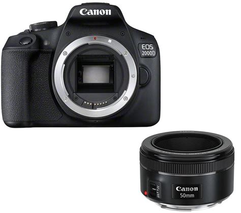 Canon Eos 2000d Dslr Camera And Ef 50 Mm F18 Stm Standard Prime Lens