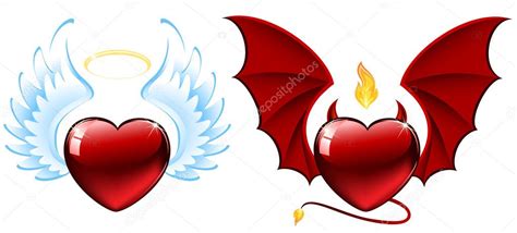 Good Vs Evil Hearts Stock Vector Image By ©losw 10728929