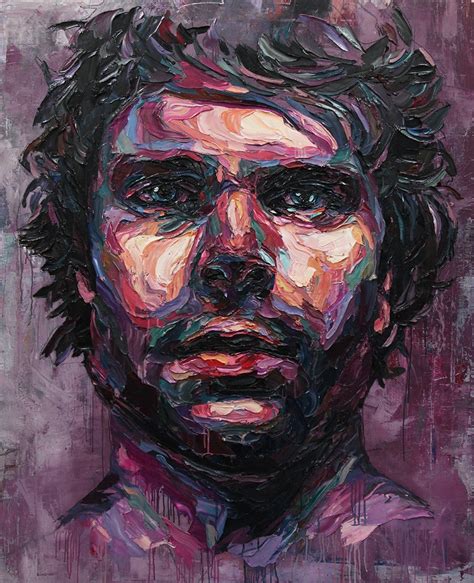 Multicolored Palette Knife Paintings Explore The Many Layers Of Human