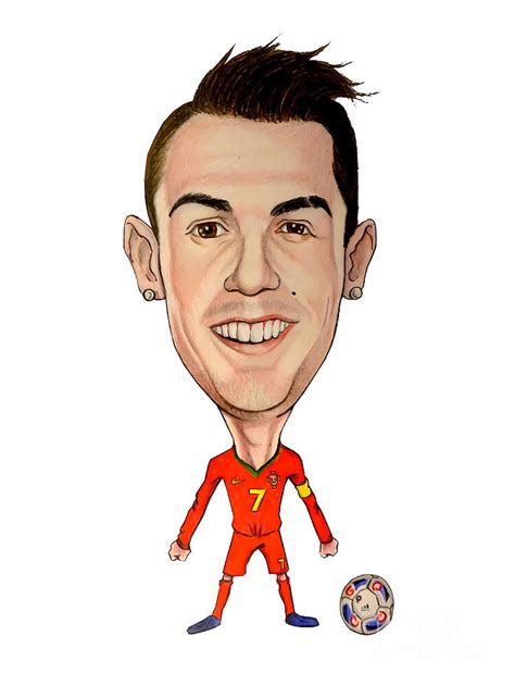 Ronaldo Cartoon Digital Art By Mark Francis Pixels