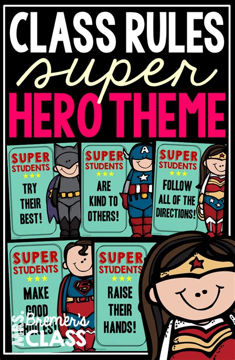 10 Superhero Themed Classroom Rules Posters For Your Classroom