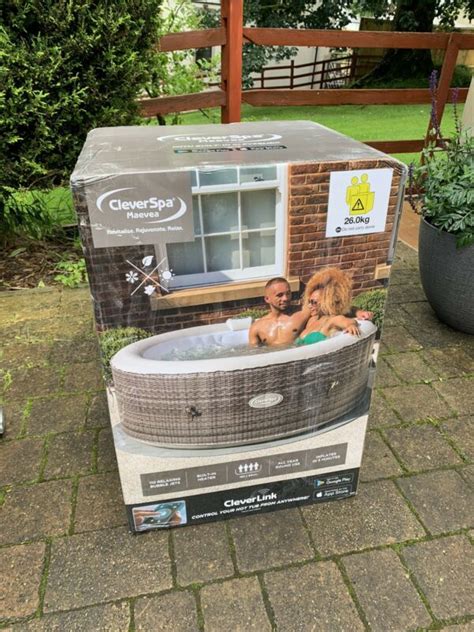 🌟cleverspa® Maevea 4 Person Inflatable Hot Tub Cleverlink® App🌟 Next Day Del For Sale From