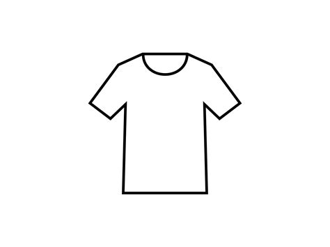 Blank T Shirt Outline Template