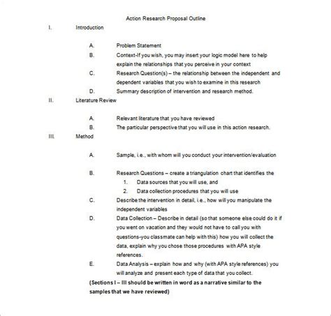 This text on action research includes chapters on: 8+ Research Paper Outline Templates -DOC, Excel, PDF | Free & Premium Templates