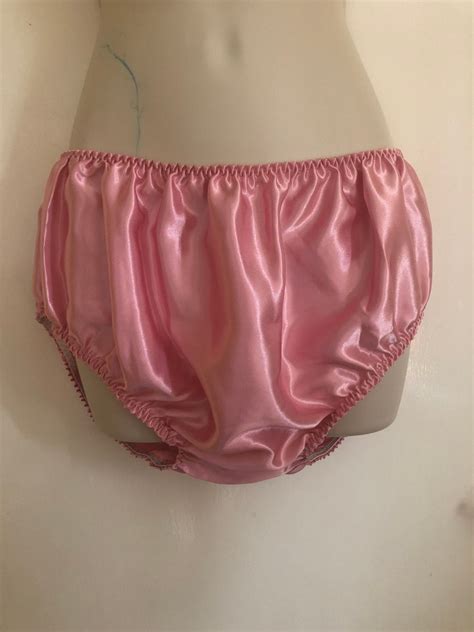 Beautiful Pink Satin Pantie For Men Waist 40 Etsy