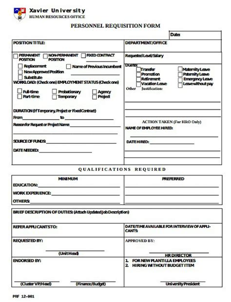 11 Free Personnel Requisition Form Templates Pdf Word Free