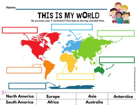 The 7 Continents Printable Activity Worksheets