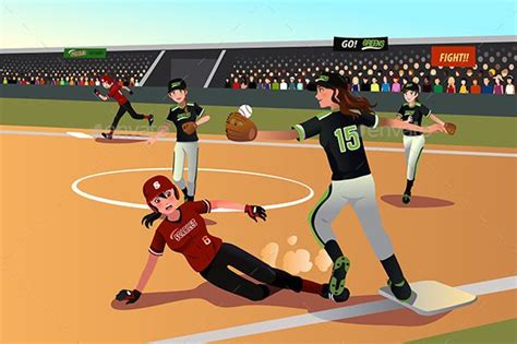 El organismo rector de este deporte es la federación internacional de sóftbol. Women Playing Softball | Cartoon clip art, Clip art