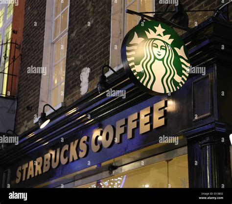 Starbucks Signs Starbucks Coffee Shop Signs London England Uk 06