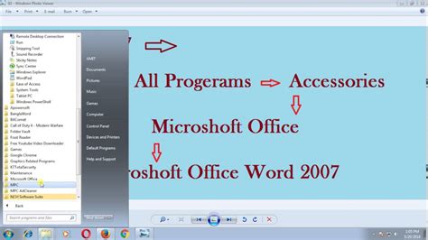 How To Open Ms Office Word 2007 In Windows 7 Youtube