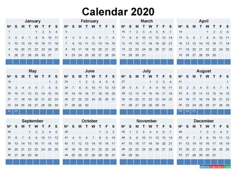 52 Week Calendar Template Excel Hq Printable Documents Gambaran