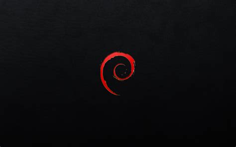 Debian Red Black Leather 2 By Monkeymagico Logo Illustration Black