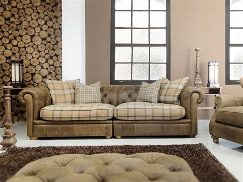 Carnoustie Leather Fabric Combination Maxi Sofa Available At Annetts