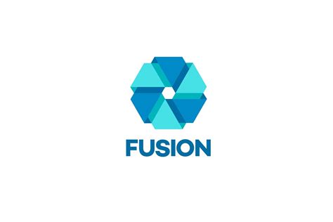 Fusion Logo Creative Illustrator Templates Creative Market