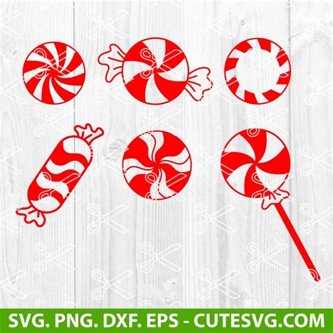 Peppermint Candy Svg Peppermint Svg Holiday Candy Svg Christmas