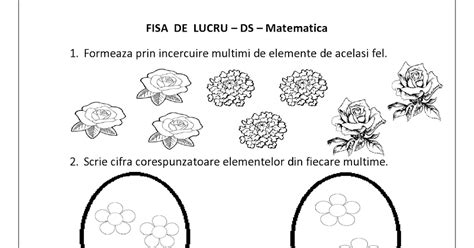 Fise De Lucru Cu Flori De Toamna Ds Matematica Fise De Lucru