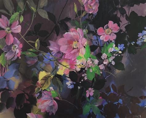 Jo Haran - Jo Haran, Light Seeps In, Original Floral Painting