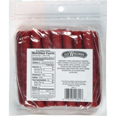 Old Wisconsin Turkey Sausage Sticks 8 Oz Smiths Food And Drug